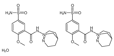 N-(1,2-diazabicyclo[3.2.2]nonan-2-yl)-2-methoxy-5-sulfamoylbenzamide,hydrate Structure