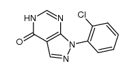 1-(2-chloro-phenyl)-1,5-dihydro-pyrazolo[3,4-d]pyrimidin-4-one结构式