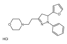 4-[2-[3-(furan-2-yl)-2-phenyl-3,4-dihydropyrazol-5-yl]ethyl]morpholine,hydrochloride Structure
