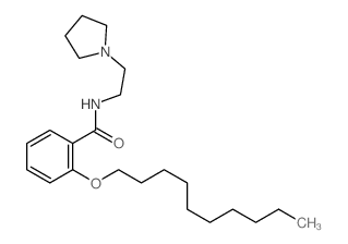 Benzamide,2-(decyloxy)-N-[2-(1-pyrrolidinyl)ethyl]- Structure