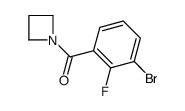 azetidin-1-yl-(3-bromo-2-fluorophenyl)methanone结构式