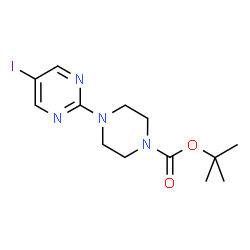 tert-butyl 4-(5-iodopyrimidin-2-yl)piperazine-1-carboxylate结构式