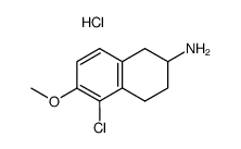 2-amino-5-chloro-6-methoxytetralin hydrochloride结构式
