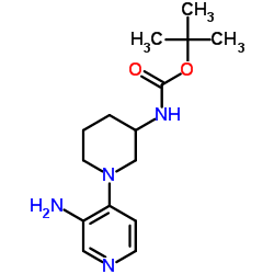 2-Methyl-2-propanyl [1-(3-amino-4-pyridinyl)-3-piperidinyl]carbamate结构式