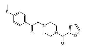 2-[4-(furan-2-carbonyl)piperazin-1-yl]-1-(4-methylsulfanylphenyl)ethanone Structure