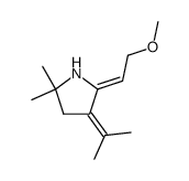 4-Isopropylidene-5-[2-methoxy-eth-(Z)-ylidene]-2,2-dimethyl-pyrrolidine Structure