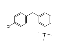 2-methyl-5-tert-butyl-4'-chloro-diphenylmethane结构式