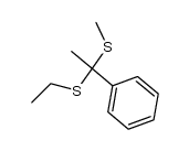 1-Ethylthio-1-methylthio-1-phenyl-ethan Structure