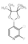 3-chloro-2-fluoropyridine-4-boronic acid, pinacol ester structure