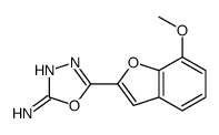 5-(7-methoxy-1-benzofuran-2-yl)-1,3,4-oxadiazol-2-amine结构式