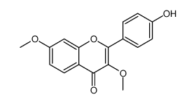 2-(4-hydroxyphenyl)-3,7-dimethoxy-4H-chromen-4-one结构式