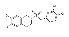 N-(3,4-dichlorobenzylsulfonyl)-6,7-dimetoxy-1,2,3,4-tetrahydroisoquinoline结构式