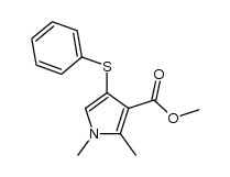 1,2-Dimethyl-4-phenylthiopyrrol-3-carbonsaeuremethylester结构式