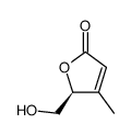 (4S)-(-)-4,5-dihydroxy-3-methyl-2-butenoic acid 1,4-lactone结构式