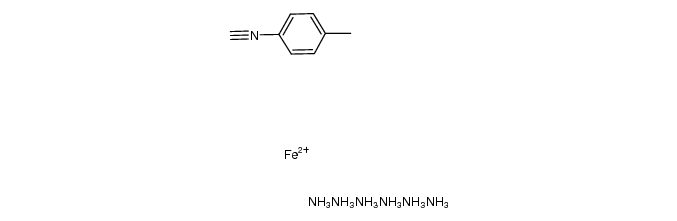 bis(4-methylphenylisocyanide)(tetra(2,3-pyrido)porphyrazinato)iron(II)结构式