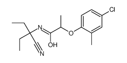 2-(4-chloro-2-methylphenoxy)-N-(3-cyanopentan-3-yl)propanamide结构式