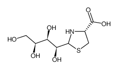 2-(l-xylo-tetrahydroxybutyl)-4(r)-1,3-thiazolidine-4-carboxylic acid结构式