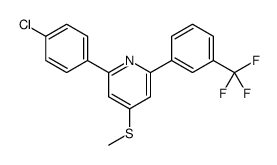 2-(4-chlorophenyl)-4-methylsulfanyl-6-[3-(trifluoromethyl)phenyl]pyridine结构式