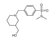 4-[[3-(羟基甲基)-1-哌啶基]甲基]-N,N-二甲基苯磺酰胺结构式