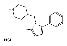 4-(2-Methyl-5-phenyl-pyrrol-1-ylmethyl)-piperidine hydrochloride Structure