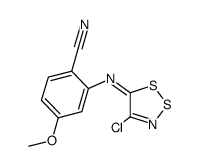 2-(4-chloro-5H-1,2,3-dithiazol-5-ylideneamino)-4-methoxybenzonitrile Structure