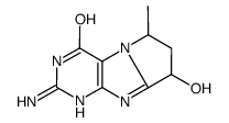 3-amino-6-hydroxy-8-methyl-4,6,7,8-tetrahydropurino[7,8-a]pyrrol-1-one结构式