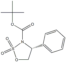 (R)-4-苯基-1,2,3-氧杂噻唑烷-3-羧酸叔丁酯 2,2-二氧化物结构式