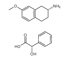 (R)-7-methoxy-1,2,3,4-tetrahydronaphthalen-2-amine (S)-mandelate结构式