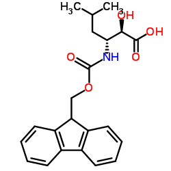 FMOC-(2R,3R)-3-AMINO-2-HYDROXY-5-METHYLHEXANOIC ACID结构式