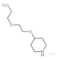 4-(2-Propoxyethoxy)piperidine hydrochloride结构式