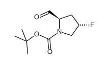 4-(S)-fluoro-2-(R)-formylpyrrolidine-1-carboxylic acid tert-butyl ester Structure