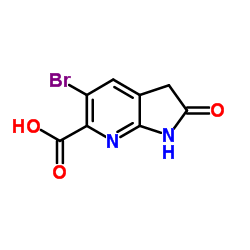 5-Bromo-2-oxo-2,3-dihydro-1H-pyrrolo[2,3-b]pyridine-6-carboxylic acid Structure