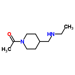 1-{4-[(Ethylamino)methyl]-1-piperidinyl}ethanone Structure