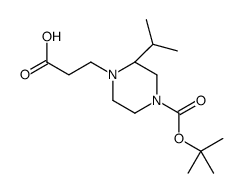 3-[(2S)-4-[(2-methylpropan-2-yl)oxycarbonyl]-2-propan-2-ylpiperazin-1-yl]propanoic acid结构式