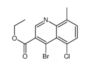 4-Bromo-5-chloro-8-methylquinoline-3-carboxylic acid ethyl ester结构式