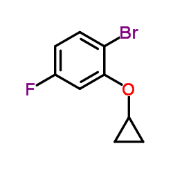 1-Bromo-2-(cyclopropyloxy)-4-fluorobenzene结构式