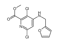 methyl 3,6-dichloro-4-(furan-2-ylmethylamino)pyridine-2-carboxylate结构式
