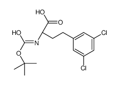 (2R)-4-(3,5-dichlorophenyl)-2-[(2-methylpropan-2-yl)oxycarbonylamino]butanoic acid结构式