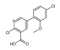 2-chloro-5-(4-chloro-2-methoxyphenyl)pyridine-3-carboxylic acid Structure