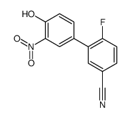 4-fluoro-3-(4-hydroxy-3-nitrophenyl)benzonitrile结构式