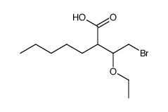 2-(2-bromo-1-ethoxyethyl)heptanoic acid Structure