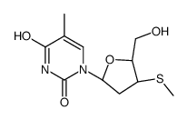 1-[(2R,4S,5R)-5-(hydroxymethyl)-4-methylsulfanyloxolan-2-yl]-5-methylpyrimidine-2,4-dione结构式