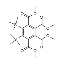 1,2,3,4-tetrakis(carbomethoxy)-5,6-bis(trimethylsilyl)benzene结构式