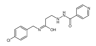 N-[(4-chlorophenyl)methyl]-3-[2-(pyridine-4-carbonyl)hydrazinyl]propanamide Structure