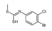 4-Bromo-3-chlorophenylcarbamodithioic acid methyl ester结构式