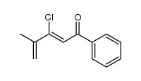 (Z)-3-chloro-5-phenyl-2-methyl-1,3-pentadien-5-one结构式