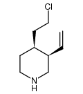 (3R,4S)-4-(2-chloroethyl)-3-ethenylpiperidine结构式