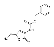 (5S)-(5-hydroxymethyl-2-oxo-2,5-dihydrofuran-3-yl)carbamic acid benzyl ester结构式