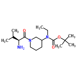 2-Methyl-2-propanyl ethyl[1-(L-valyl)-3-piperidinyl]carbamate Structure