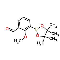 3-Formyl-2-methoxyphenylboronic acid pinacol ester结构式